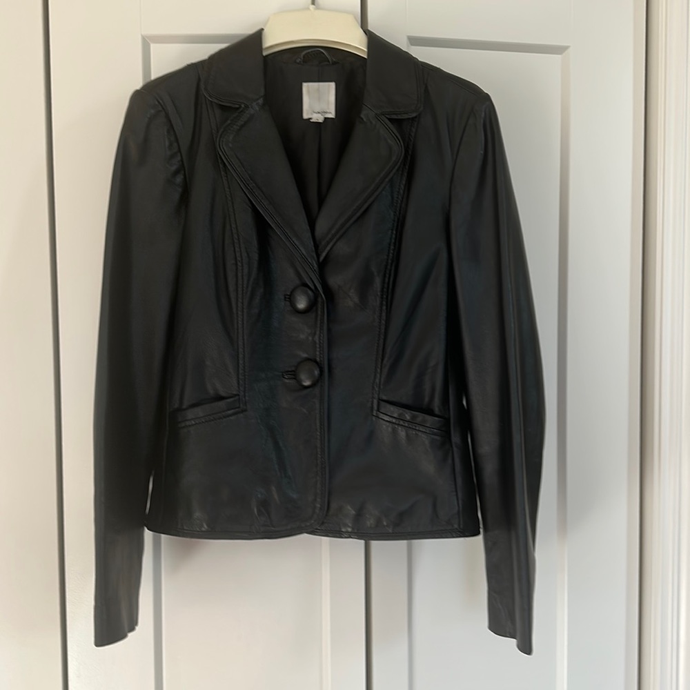 Black Leather Blazer/Jacket